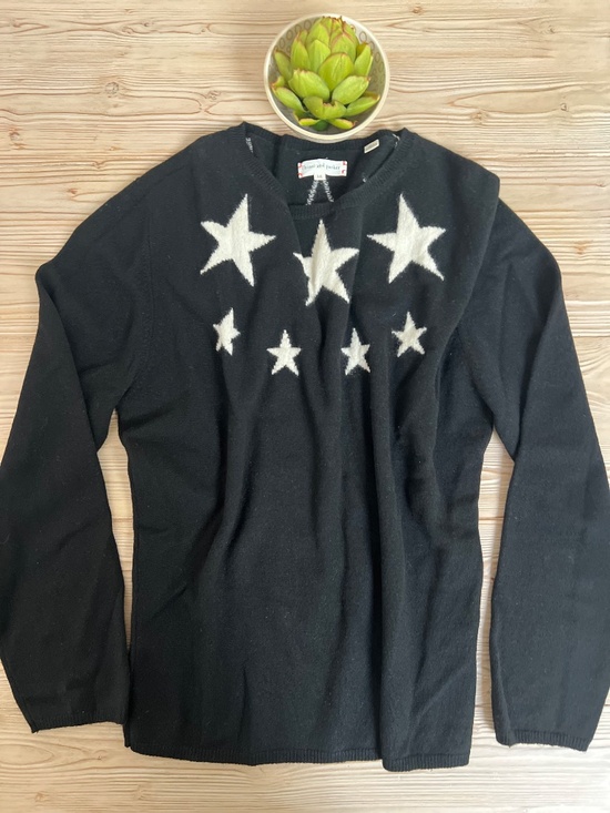 Chinti & Parker Sweaters - Chinti & Parker Star 100% Cashmere Sweater Black Ivory Size Large